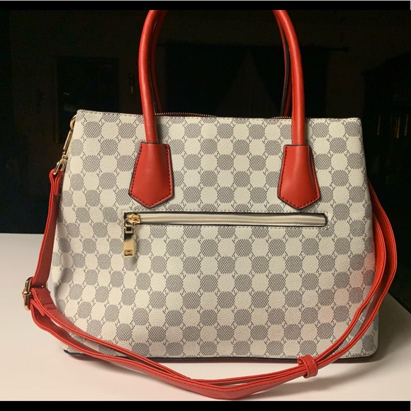 Selling a beautiful costume made red white and grey purse! - Picture 2 of 4